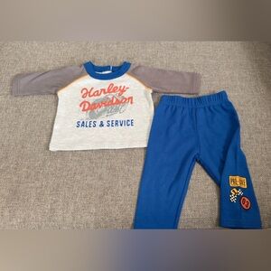 Harley-Davidson Blue and Gray Kids Sweatpants & Joggers
